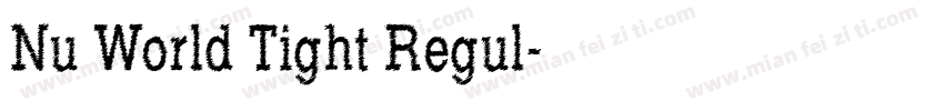 Nu World Tight Regul字体转换
